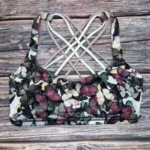 Lululemon Free To Be Wild Bra Size 4 So Fly Butterfly Angel Wing Multi